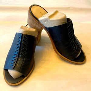 Black Nine West mule sandals